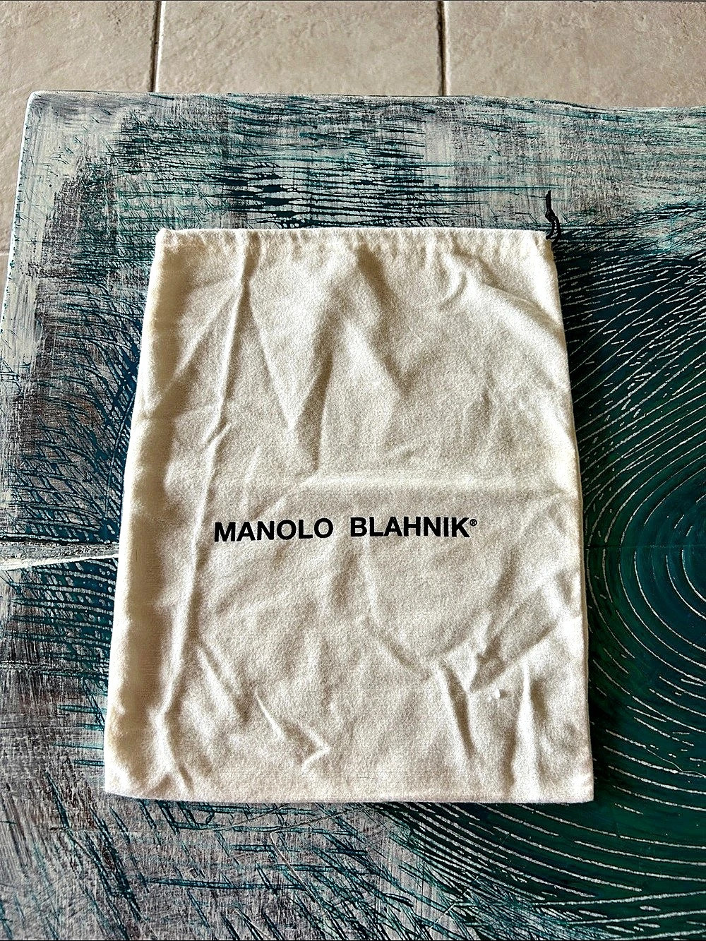 Manolo Blahnik Shoe Dust Bag Cream